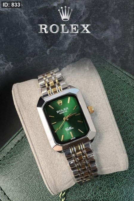ساعة - Rolex مستطيل / الترند الشهيرة شامل علبة وكيس